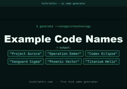 Example Code Names: Project Aurora, Operation Ember, Codex Eclipse and more name ideas