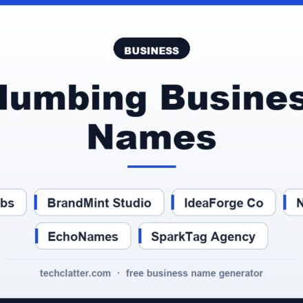 Plumbing Business Names: NameCraft Labs, BrandMint Studio, IdeaForge Co and more name ideas